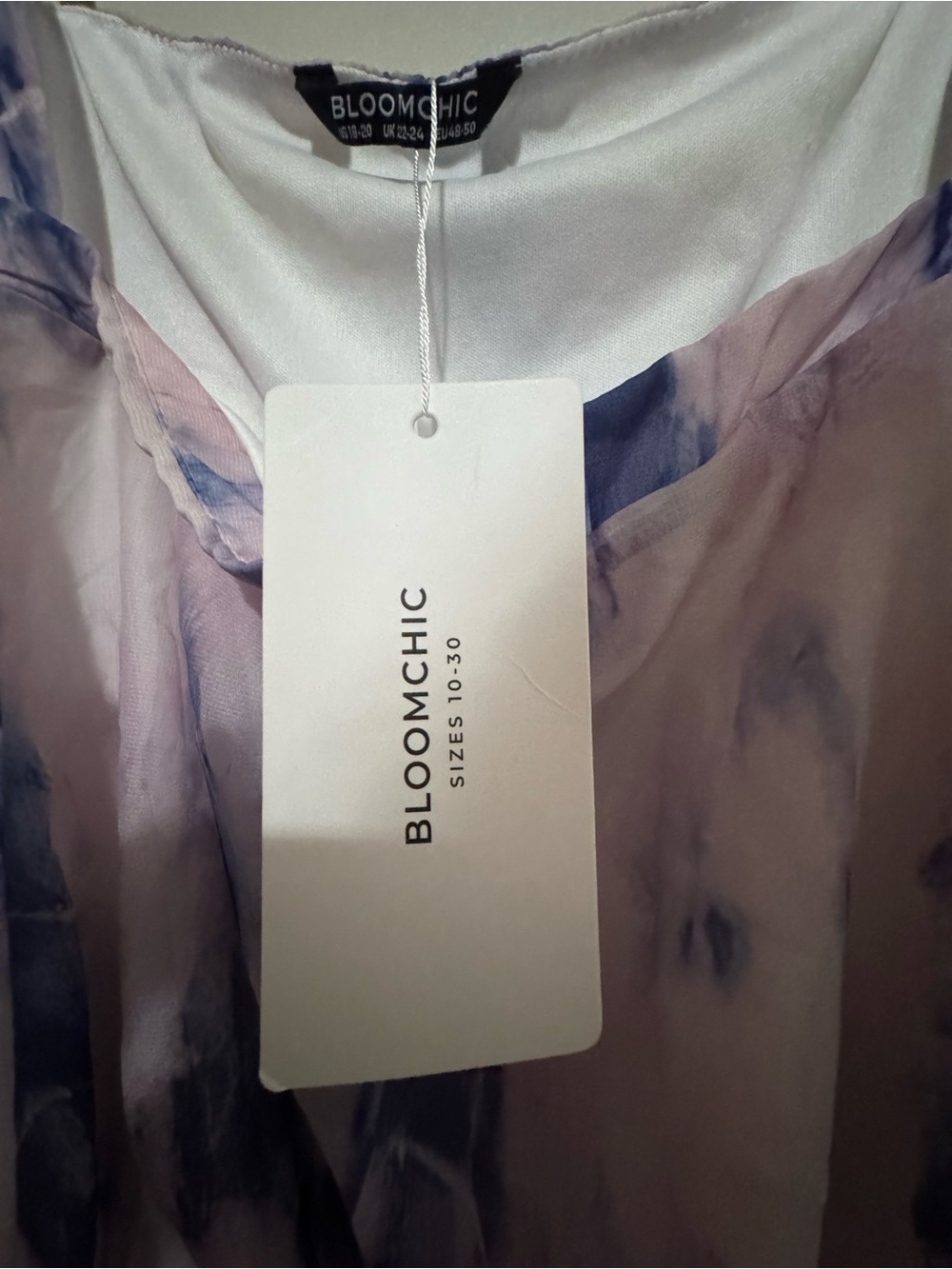 NWT BloomChic Pastel Pink and Lavender Tie-Dye Dress - Picture 3 of 5